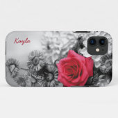 Coques Case-Mate iPhone Rose rouge personnalisé (Dos (Horizontal))