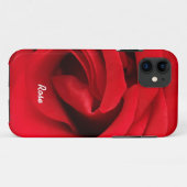 Coques Case-Mate iPhone Rose rouge personnalisée (Dos (Horizontal))