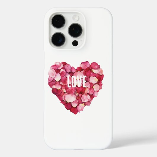 Coques Case-Mate iPhone Rose rouge pétales Floral Amour (Verso)