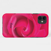 Coques Case-Mate iPhone Rose rouge romantique Personnalisé (Dos (Horizontal))