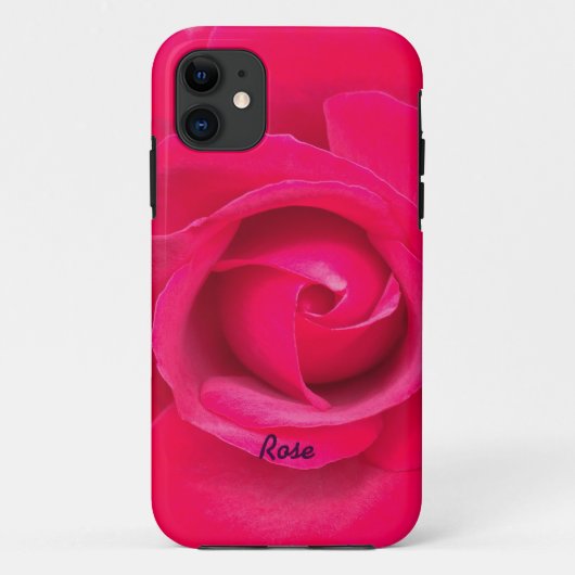 Coques Case-Mate iPhone Rose rouge romantique Personnalisé (Dos)