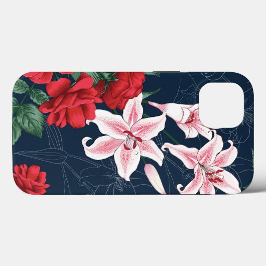 Coques Case-Mate iPhone Rose rouge sans joint (Verso (horizontal))