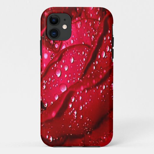Coques Case-Mate iPhone Rose rouge simple dans la pluie iPhone SE/5/5s Coq (Dos)