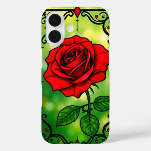 Coques iPhone 16 Rose rouge vibrant