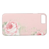 Coques Case-Mate iPhone rose roux sur vieux journal (Dos (Horizontal))