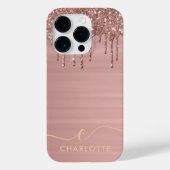Coques Case-Mate iPhone Rose simple élégant Gold Parties scintillant Drif (Verso)