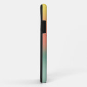 Coques Case-Mate iPhone Rose Teal de jaune de coucher du soleil de texture (Dos/Droite)