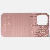 Coques Case-Mate iPhone Rose tendance Gold Parties scintillant Drift Nom p (Verso (horizontal))