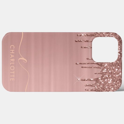 Coques Case-Mate iPhone Rose tendance Gold Parties scintillant Drift Nom p (Verso (horizontal))