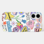 Coques Case-Mate iPhone Rose vert Jaune Illustrateur lumineux paisible (Verso (horizontal))