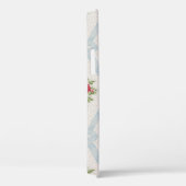Coques Case-Mate iPhone Rose Victorian Roses w/Blue Ribbon Lattice (Verso / Droite)