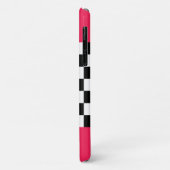 Coques Case-Mate iPhone Rose vif et damier (Dos/Gauche)