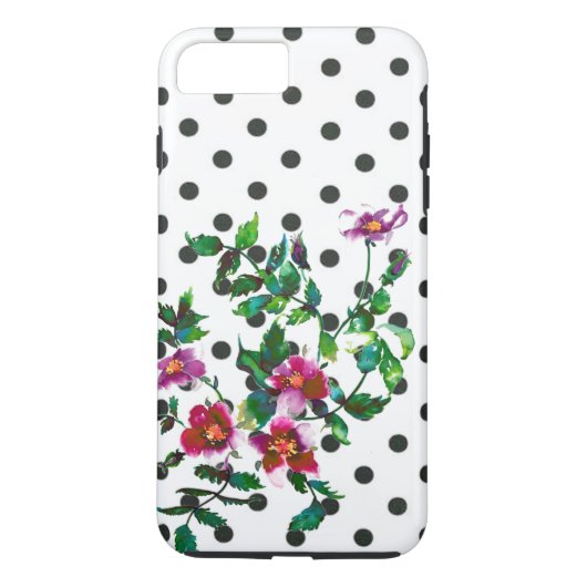 Coques Case-Mate iPhone Rose vintage - pois (Dos)