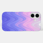 Coques Case-Mate iPhone Rose Violet Abstrait Ondulé (Verso (horizontal))