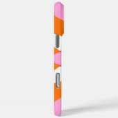 Coques Case-Mate iPhone Rose Violet Et Géométrique Florale Orange (Verso / Droite)