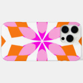 Coques Case-Mate iPhone Rose Violet Et Géométrique Florale Orange (Verso (horizontal))