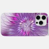 Coques Case-Mate iPhone Rose violet passion Fleur Art Abstrait Fractal (Verso (horizontal))