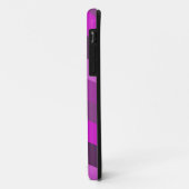 Coques Case-Mate iPhone rose violet rayures monochrome motif esthétique (Dos/Gauche)