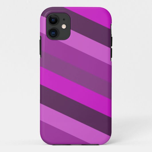 Coques Case-Mate iPhone rose violet rayures monochrome motif esthétique (Dos)