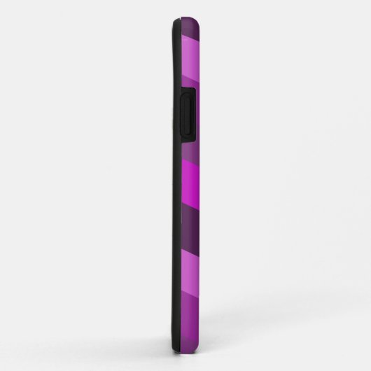 Coques Case-Mate iPhone rose violet rayures monochrome motif esthétique (Dos/Droite)