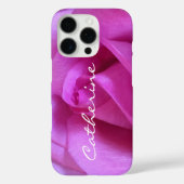 Coques Case-Mate iPhone Rose Violet Rose Photo Monogramme Nom Script Moder (Verso)