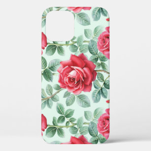 Case-Mate iPhone Case Roses aquarelle : Illustration Florale sans joint.