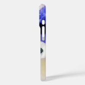 COQUES Case-Mate iPhone ROSES BLANCHES BLEUES ET FLEURS D'ANÉMONE MONOGRAM (Verso / Gauche)