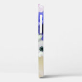 COQUES Case-Mate iPhone ROSES BLANCHES BLEUES ET MONOGRAMME DES FLEURS D'A (Verso / Gauche)