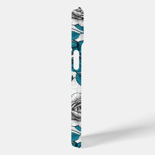 Coques Case-Mate iPhone Roses blanches et coccinelles (Verso / Droite)