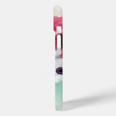 COQUES Case-Mate iPhone ROSES BLANCHES ET FLEURS ANÉMONE MONOGRAMME (Verso / Gauche)