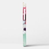 COQUES Case-Mate iPhone ROSES BLANCHES ET FLEURS D'ANÉMONE MONOGRAMME (Verso / Gauche)