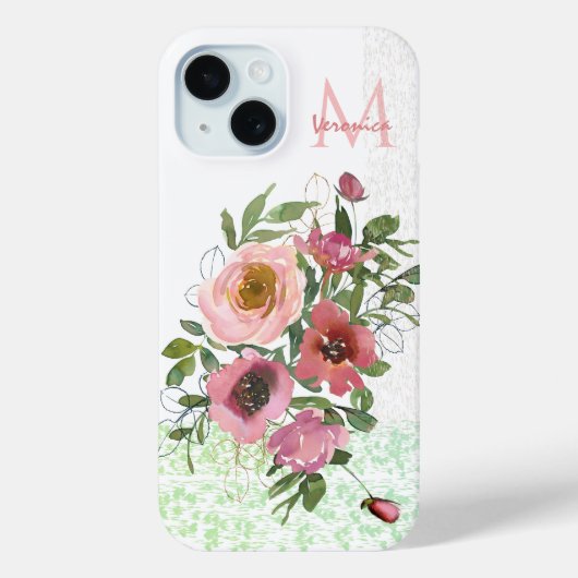 Coques Case-Mate iPhone Roses blanches roses (Verso)