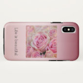 Coques Case-Mate iPhone Roses blanches roses Belles moments (Dos (Horizontal))