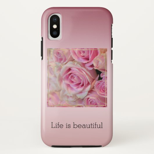 Coques Case-Mate iPhone Roses blanches roses Belles moments (Dos)
