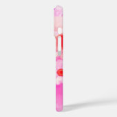 COQUES Case-Mate iPhone ROSES BLANCHES ROUGES ET ANÉMONES PINK MONOGRAMME (Verso / Gauche)