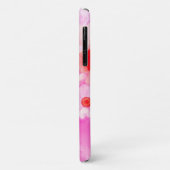 COQUES Case-Mate iPhone ROSES BLANCHES ROUGES ET ANÉMONES PINK MONOGRAMME (Dos/Gauche)