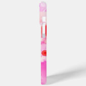 COQUES Case-Mate iPhone ROSES BLANCHES ROUGES ET ANÉMONES PINK MONOGRAMME (Verso / Gauche)