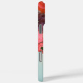 COQUES Case-Mate iPhone ROSES BLANCHES ROUGES ET FLEURS ANÉMONE MONOGRAMME (Verso / Droite)