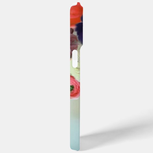 COQUES Case-Mate iPhone ROSES BLANCHES ROUGES ET FLEURS D'ANÉONE MONOGRAMM (Verso / Droite)