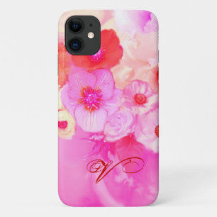 COQUE Case-Mate POUR iPhone ROSES BLANCHES ROUGES ET FLEURS D'ANÉONE ROSE MONO