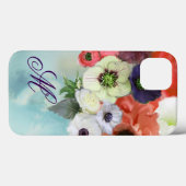 COQUES Case-Mate iPhone ROSES BLANCHES ROUGES, FLEURS D'ANÉMONE BLEUES MON (Verso (horizontal))