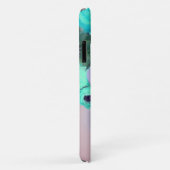 COQUES Case-Mate iPhone ROSES BLEU TURQUOISE ET FLEURS D'ANÉMONE BLANCHES  (Dos/Droite)