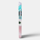 COQUES Case-Mate iPhone ROSES BLEU TURQUOISE, FLEURS D'ANÉMONE BLANCHES MO (Verso / Gauche)