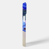 COQUES Case-Mate iPhone ROSES BLEUES BLANCHES ET FLEURS D'ANÉMONE MONOGRAM (Verso / Droite)