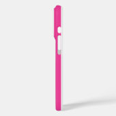 Coques Case-Mate iPhone Roses Chauds et Rayures Monogrammées Blanches (Verso / Gauche)