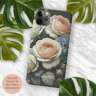 Case-Mate iPhone Case Roses Classiques Chic Dessin Botanique d'Art Fin