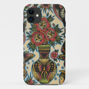 Coque iPhone 11 roses dans le vase
