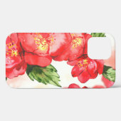 Coques Case-Mate iPhone Roses d'aquarelle douce rouge et rose (Verso (horizontal))
