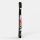 Coques Case-Mate iPhone Roses d'aquarelle en rose et crème sur noir (Dos/Droite)