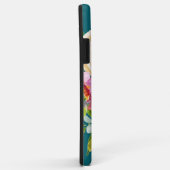 Coques Case-Mate iPhone Roses d'aquarelle en rose et crème sur Turquoise (Dos/Droite)